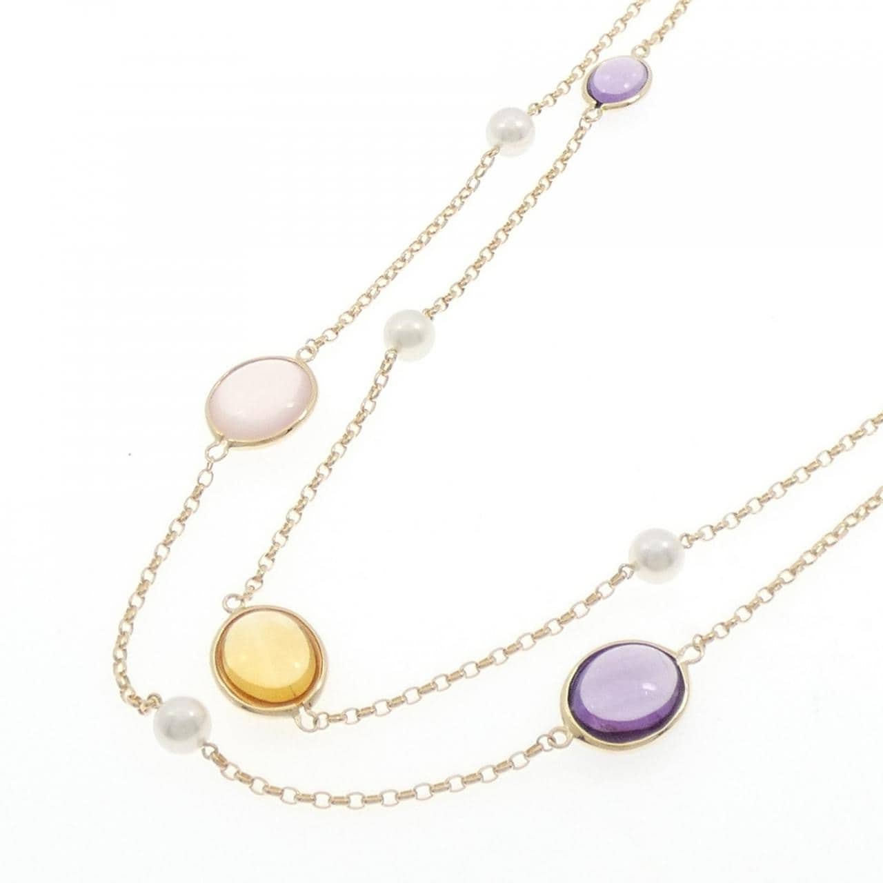 ミキモト カラーストーン ネックレス