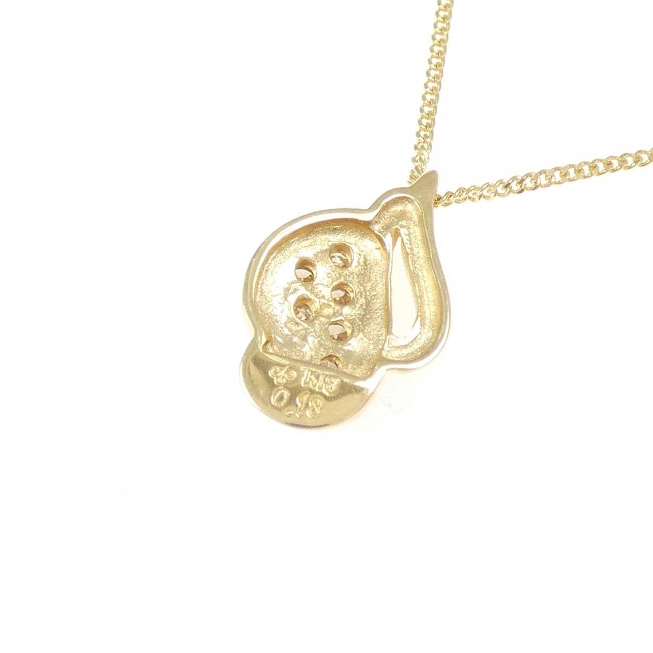 K18YG ダイヤモンド ネックレス 0.18CT