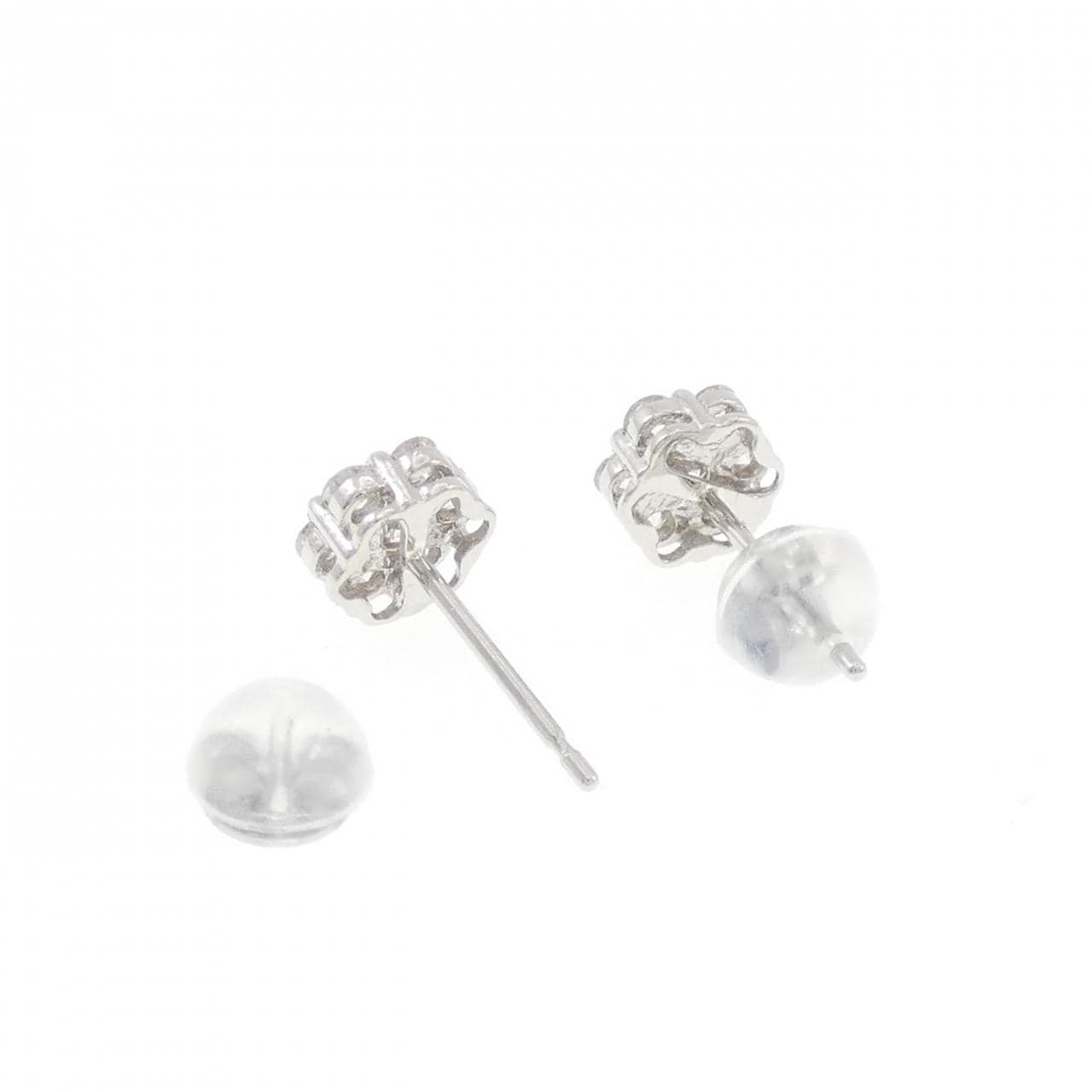 PT900 フラワー ダイヤモンド ピアス 0.40CT