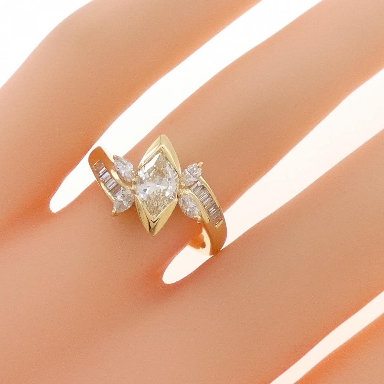 K18YG ダイヤモンド リング 0.584CT