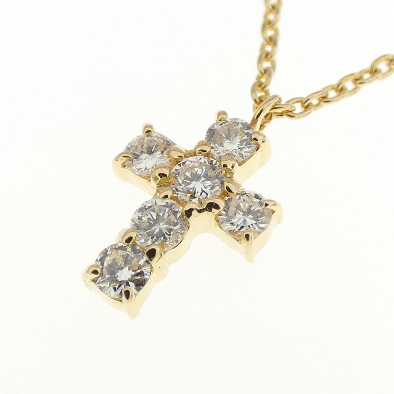 VENDOME cross Diamond necklace 0.18CT