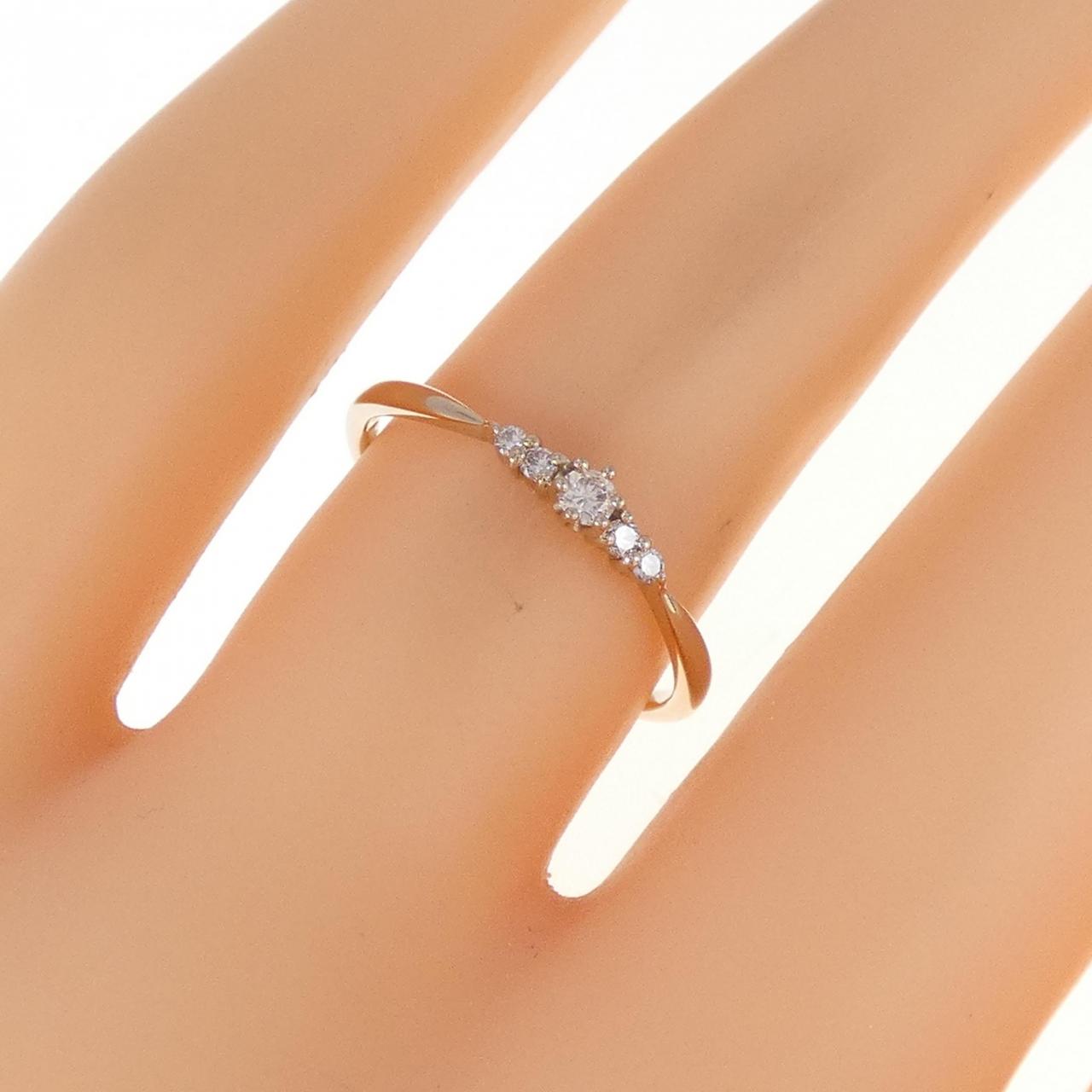 K18YG ダイヤモンド リング 0.08CT