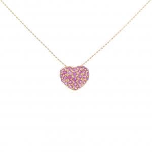 K18YG ハート ルビー ネックレス 1.00CT
