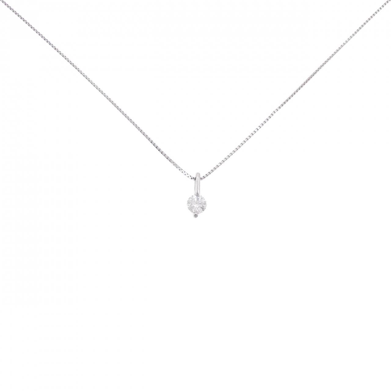 PT ソリティア ダイヤモンド ネックレス 0.313CT