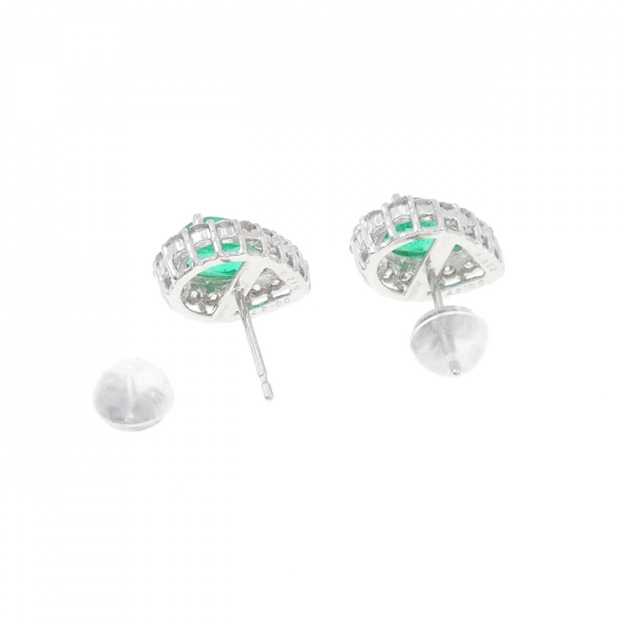 PT900 エメラルド ピアス 1.368CT