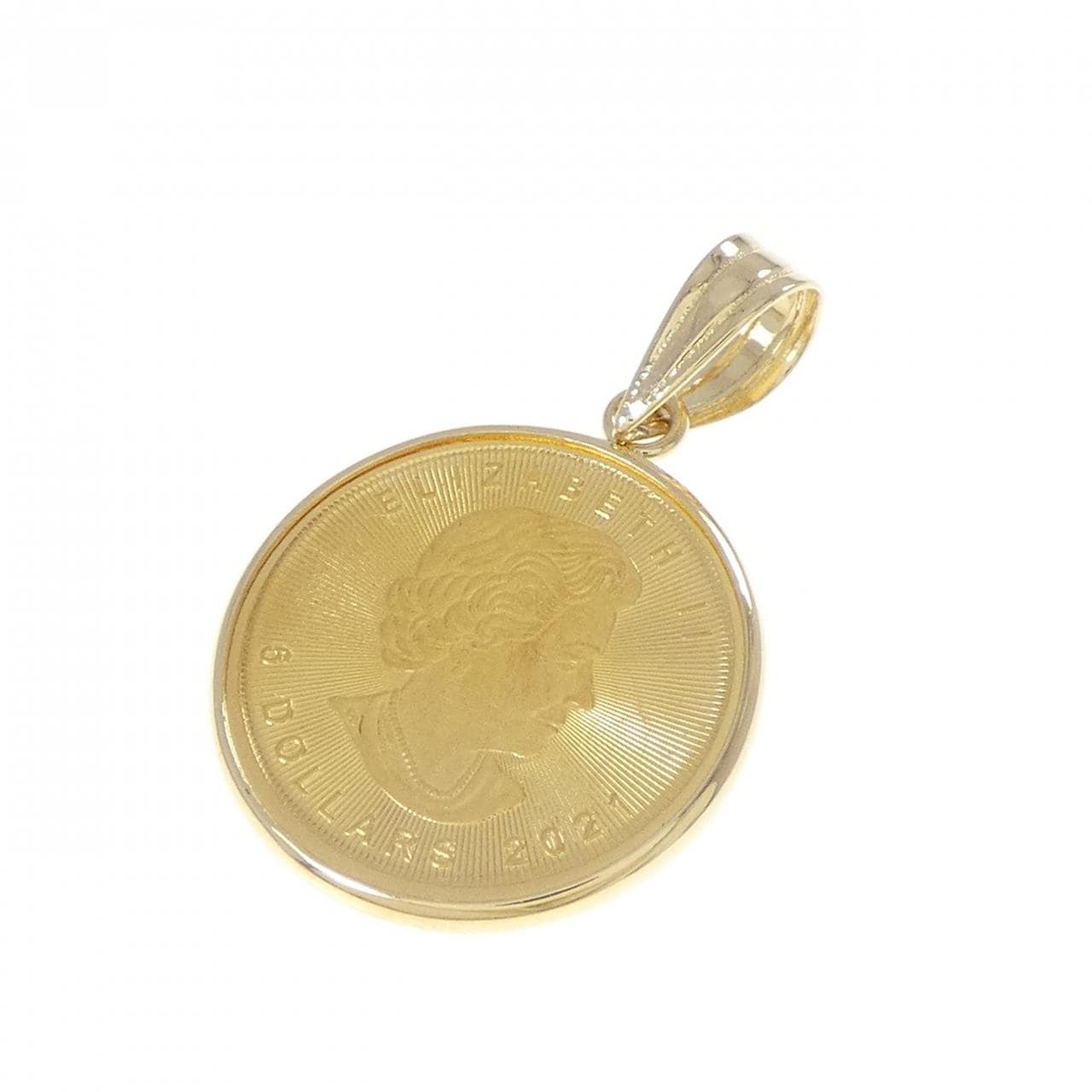 K18YG (框) 硬幣吊墜