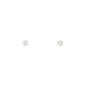 【新品】PT900 ソリティア ダイヤモンド ピアス 0.10CT
