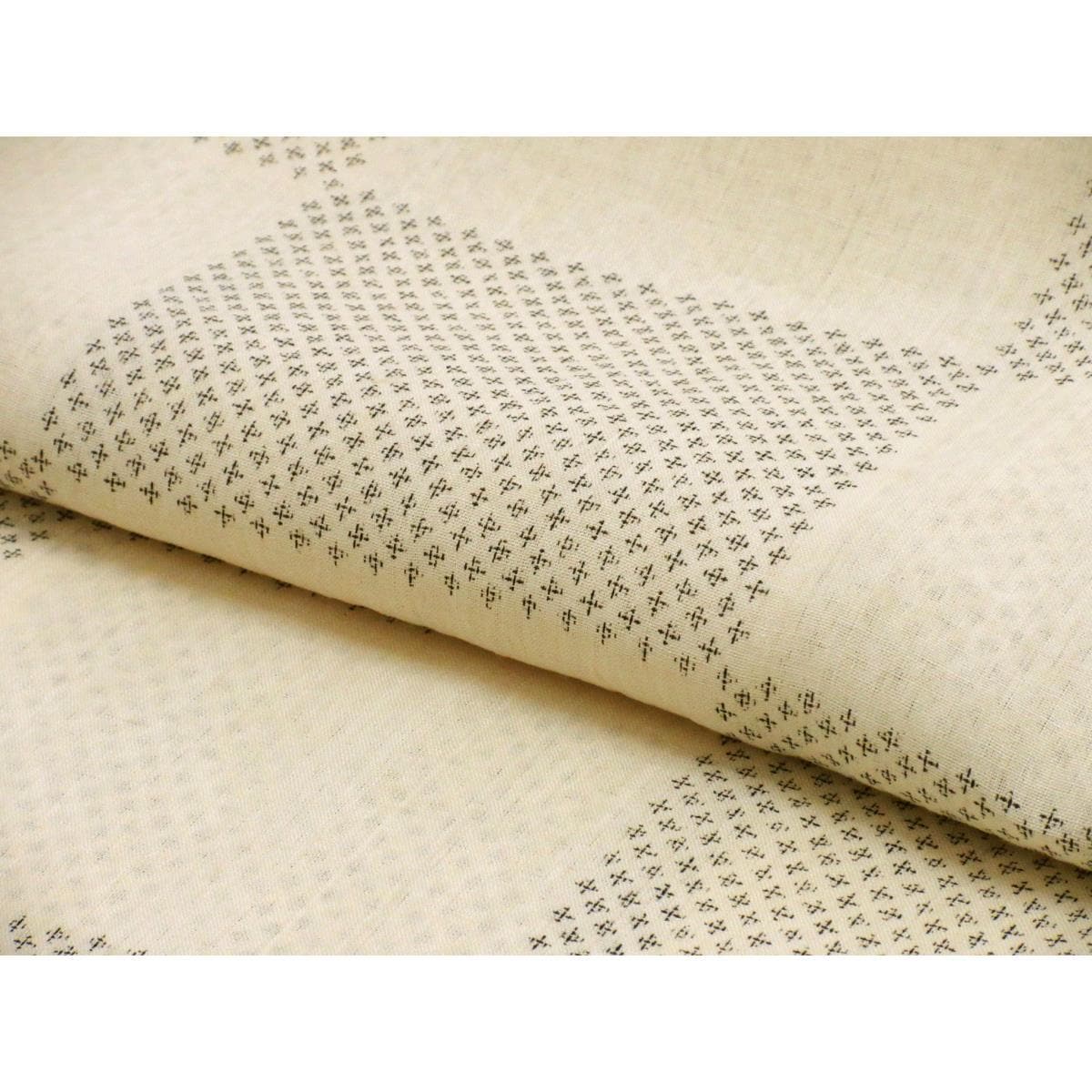 【未使用品】単衣　縮　身幅３Ｌ寸