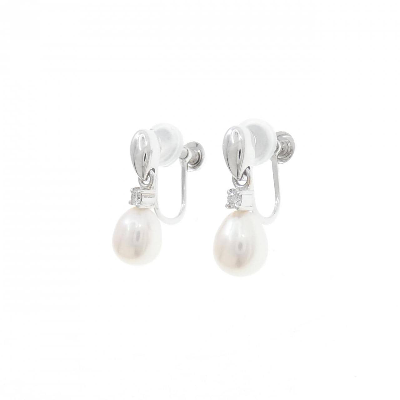 K14WG 淡水パール イヤリング