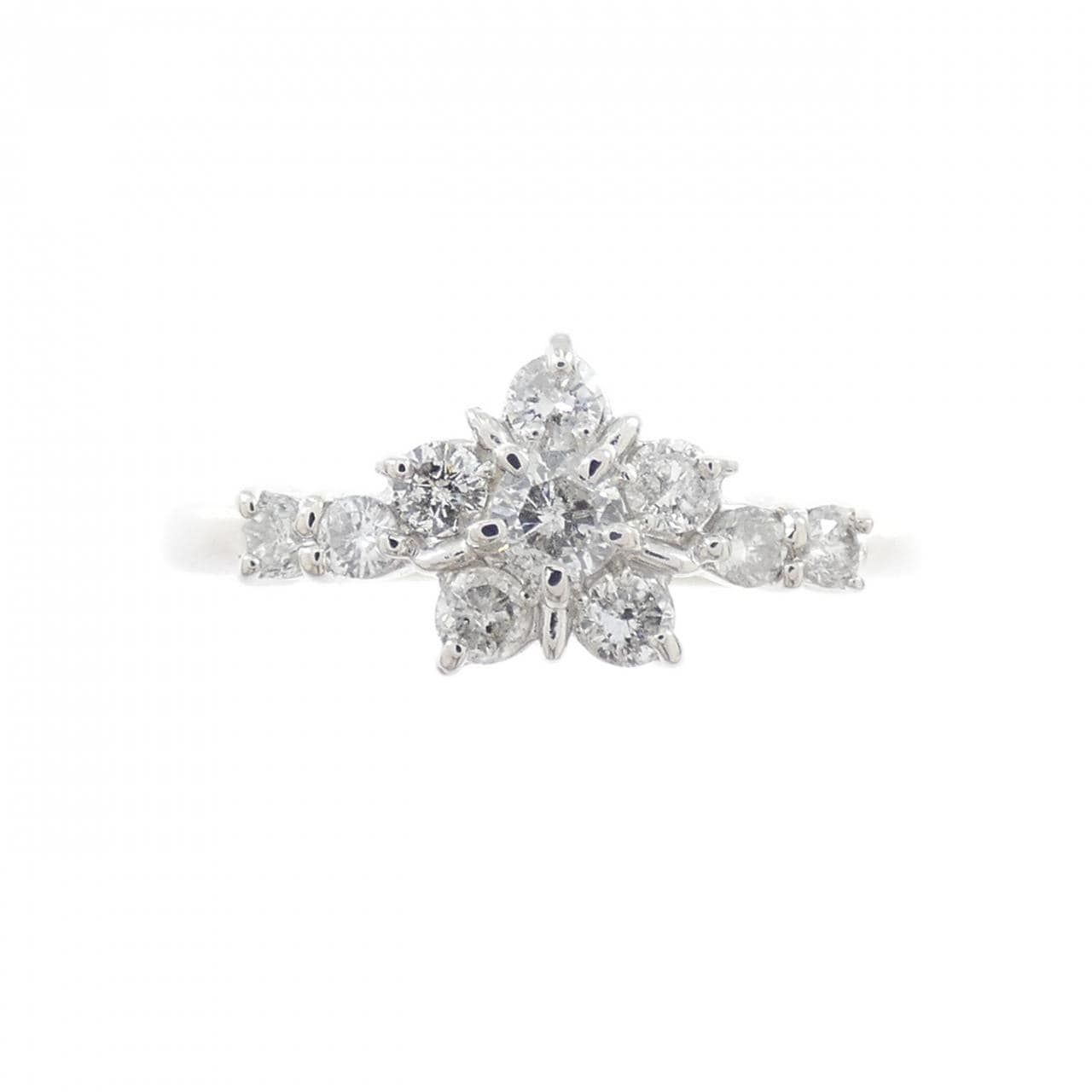 PT900 フラワー ダイヤモンド リング 0.50CT