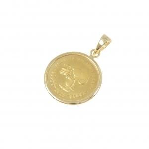 K18YG (frame) coin pendant