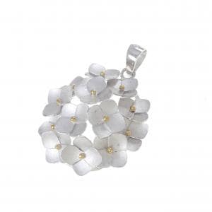 K14WG/K18YG フラワー ペンダント