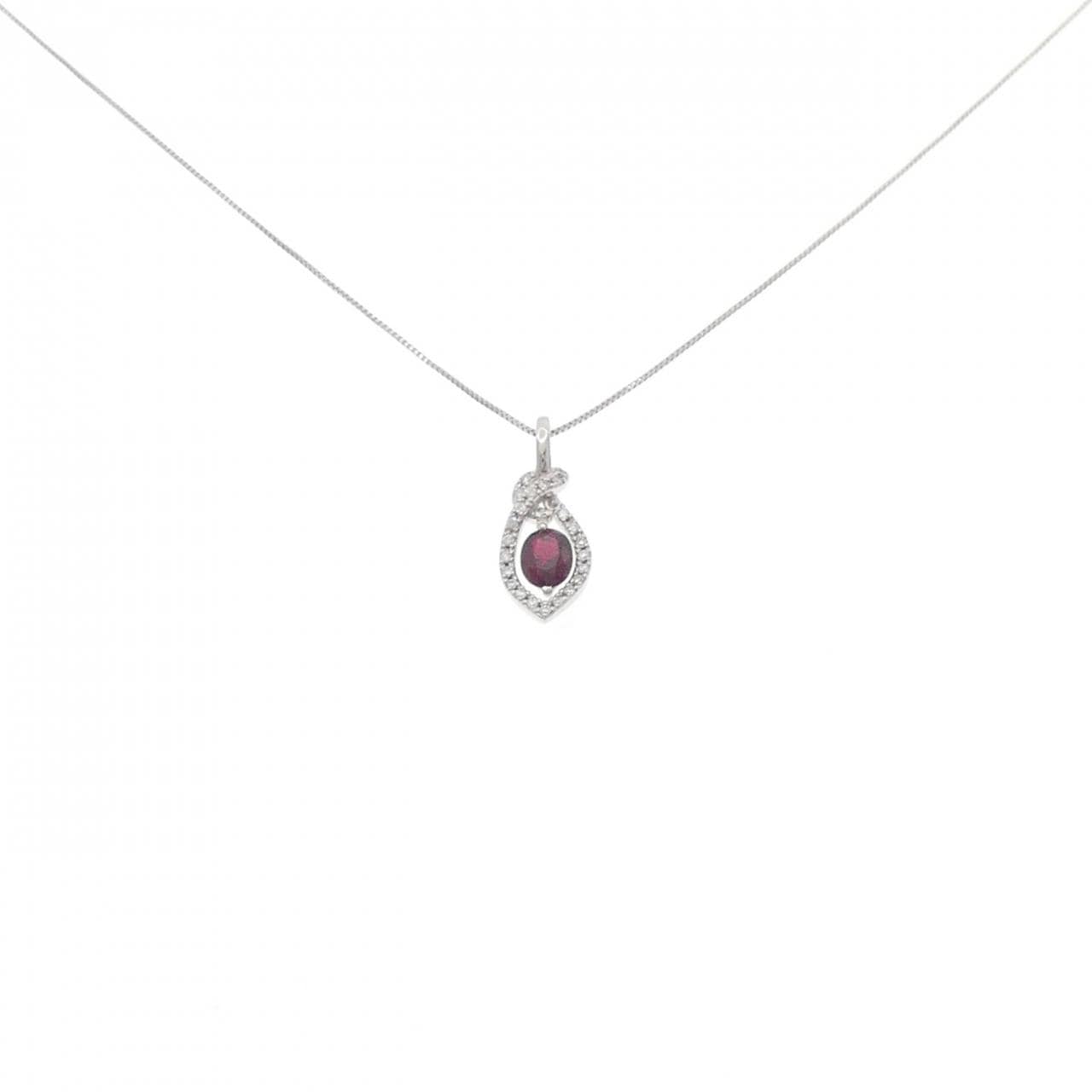 PT900/PT850 Ruby Necklace 0.63CT