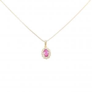 K18YG ルビー ネックレス