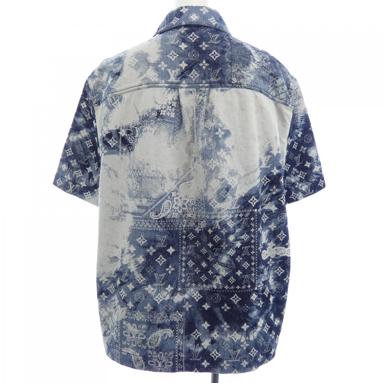 ルイヴィトン LOUIS VUITTON モノグラムバンダナショートスリーブデニムシャツ HNS17XNW2 S/Sシャツ
