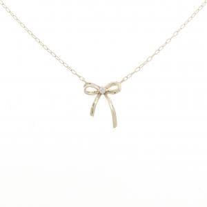 K10YG リボン ダイヤモンド ネックレス 0.01CT