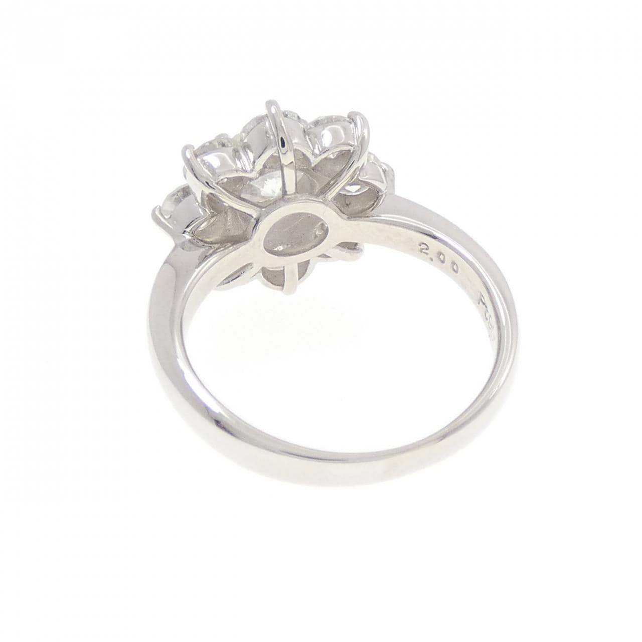 PT900 フラワー ダイヤモンド リング 2.00CT