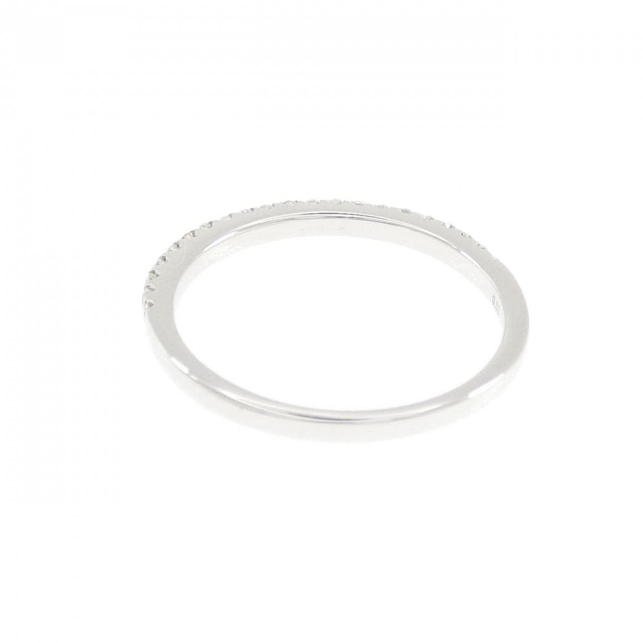 K18WG ハーフエタニティ ダイヤモンド リング 0.13CT