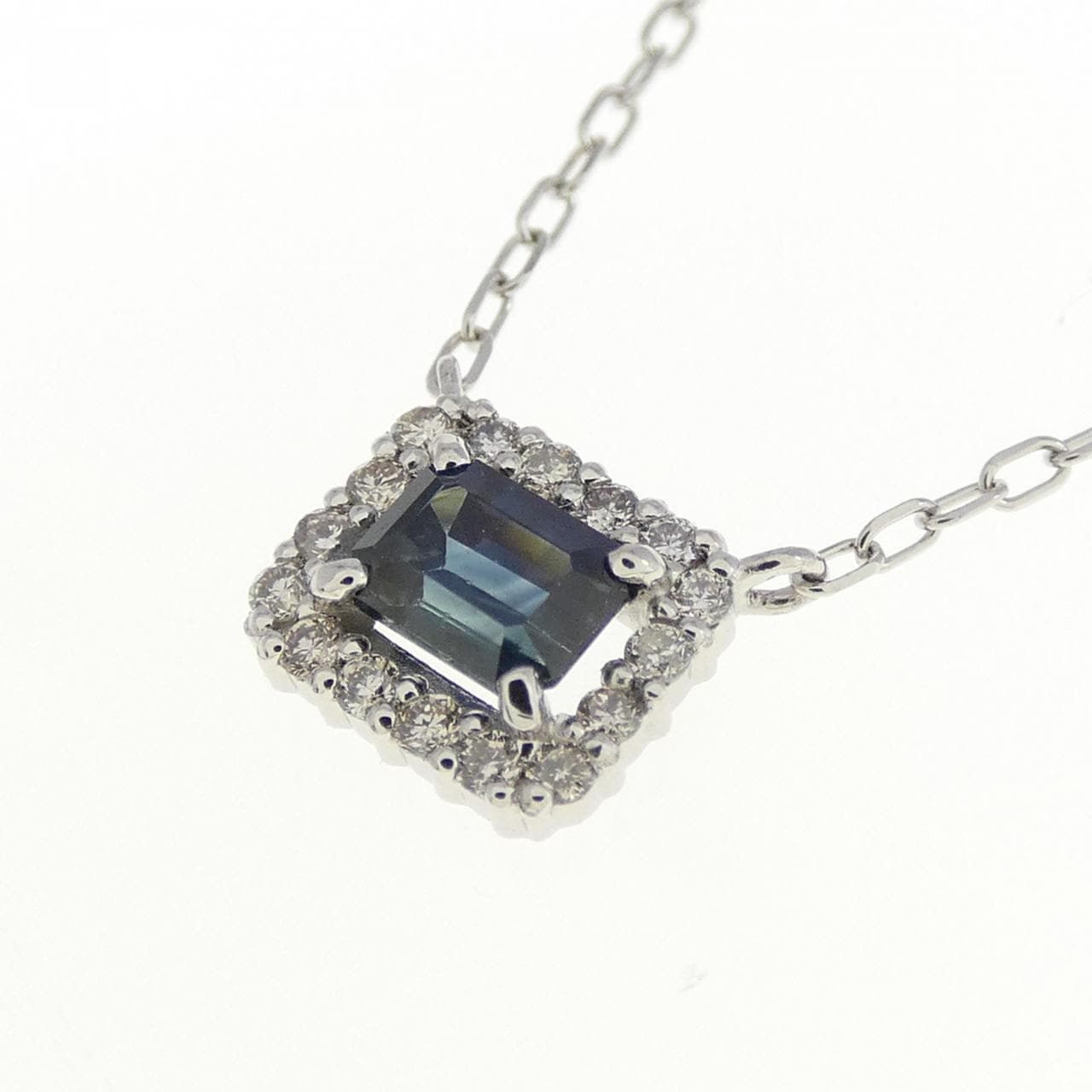 【新品】PT サファイヤ ネックレス 0.30CT