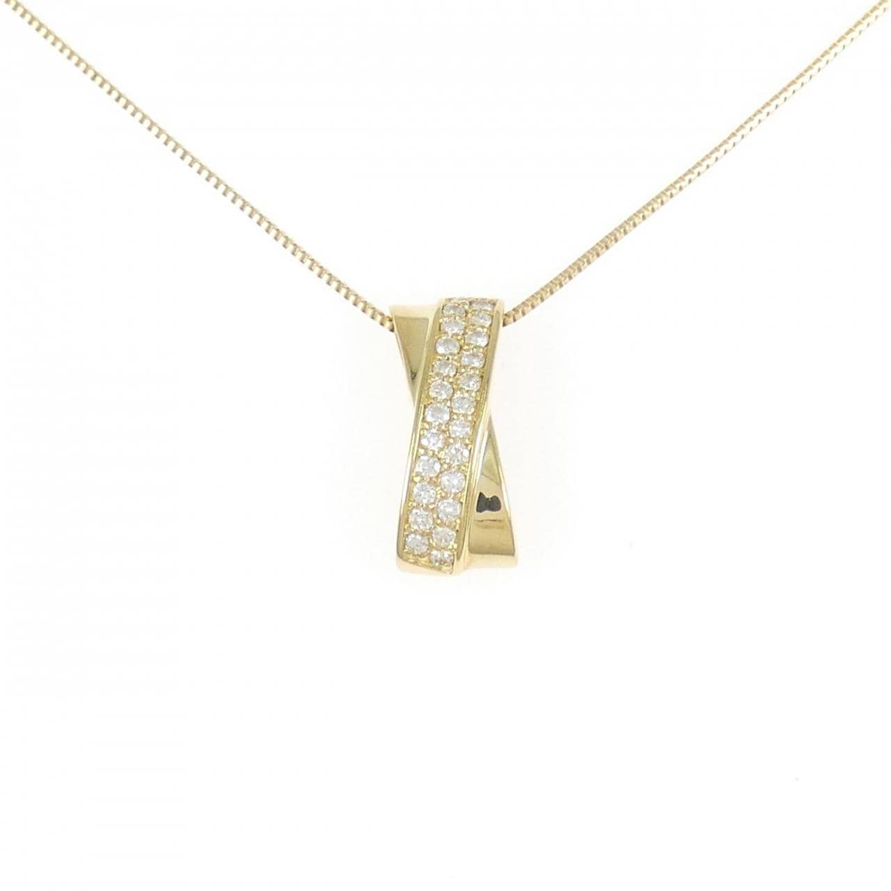 K18YG ダイヤモンド ネックレス 0.22CT