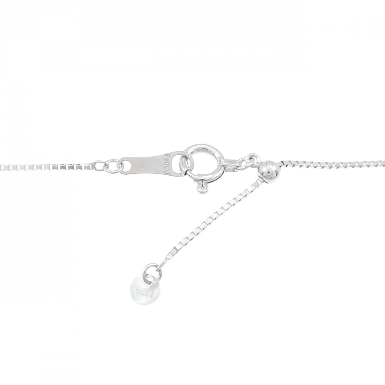 PT900/PT850 ソリティア ダイヤモンド ネックレス 0.52CT