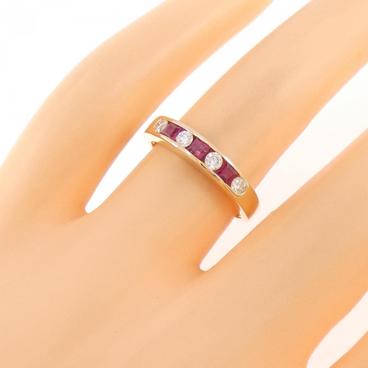 K18YG ルビー リング 0.30CT