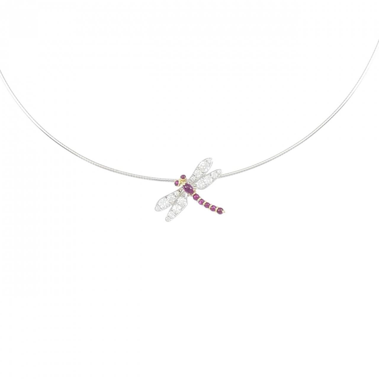 ギメル トンボ ルビー ネックレス 0.246CT
