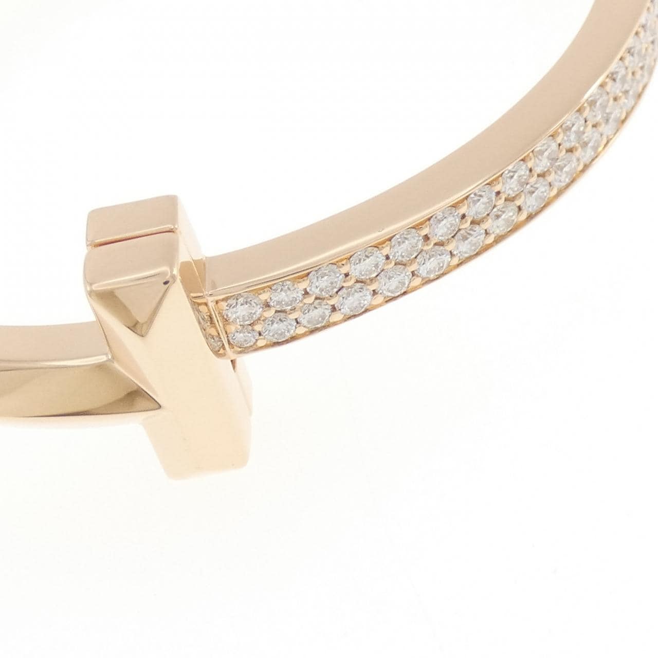 ティファニー Tワン ヒンジ ワイド バングル 2.01CT