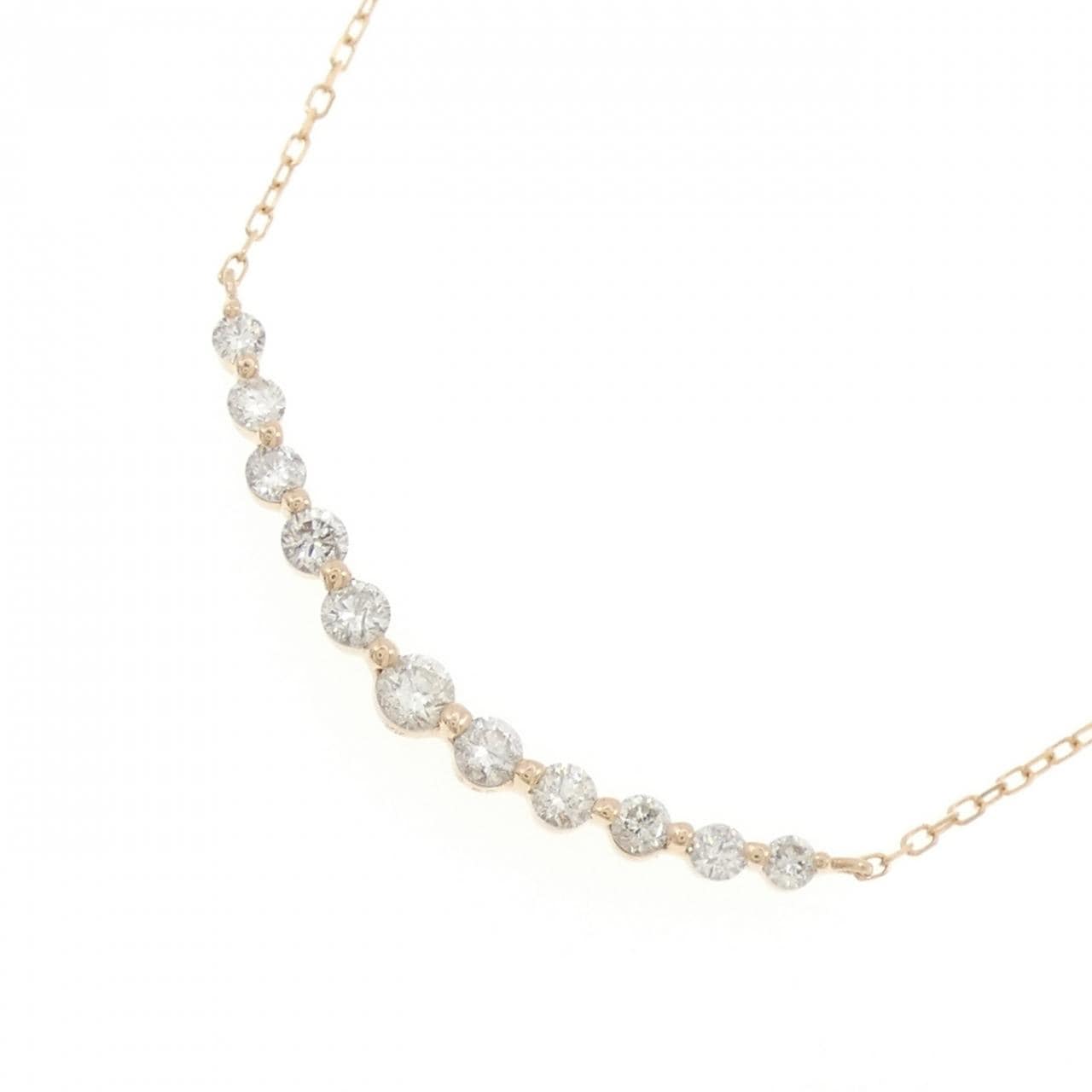 K18PG ダイヤモンド ネックレス 0.50CT