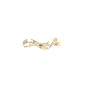 K10YG ホワイトサファイヤ イヤーカフ 片耳