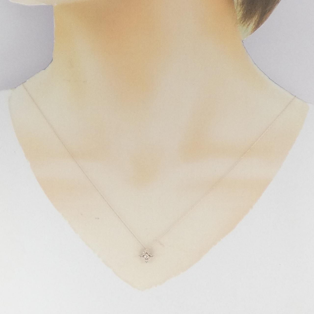 【新品】K10PG ダイヤモンド ネックレス 0.20CT