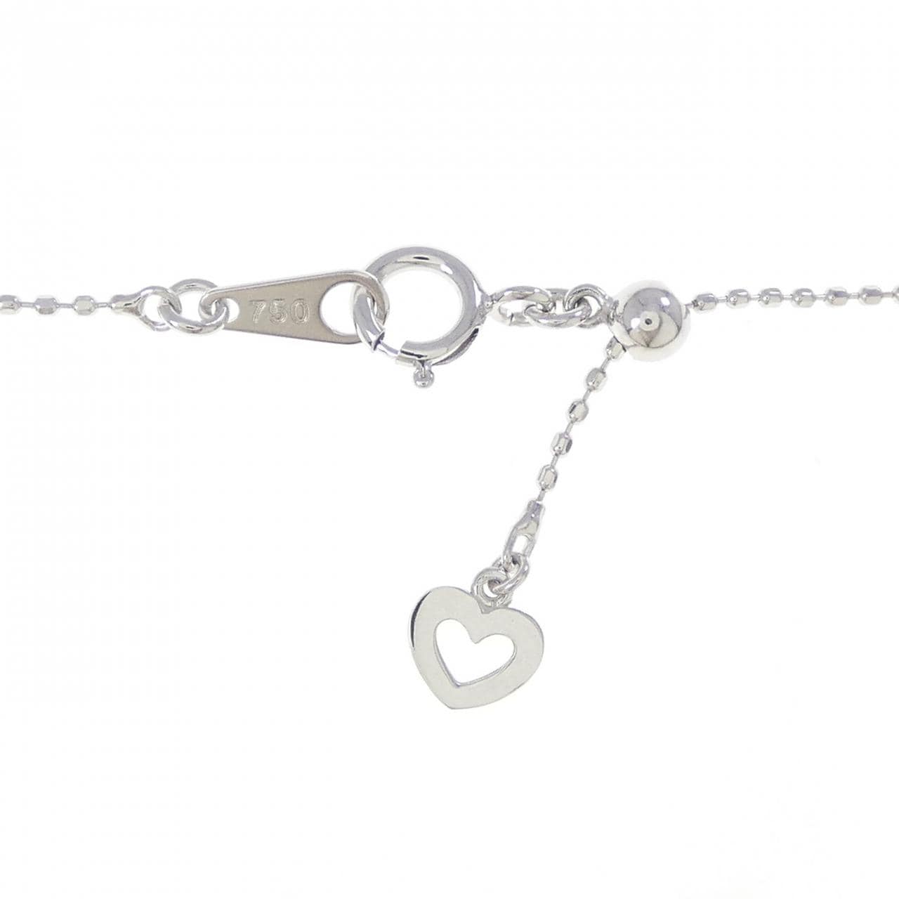 K18WG/750WG Diamond necklace 0.30CT