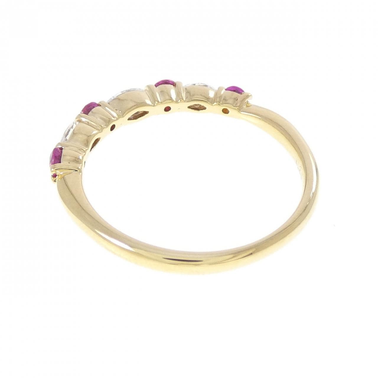 K18YG ルビー リング 0.20CT