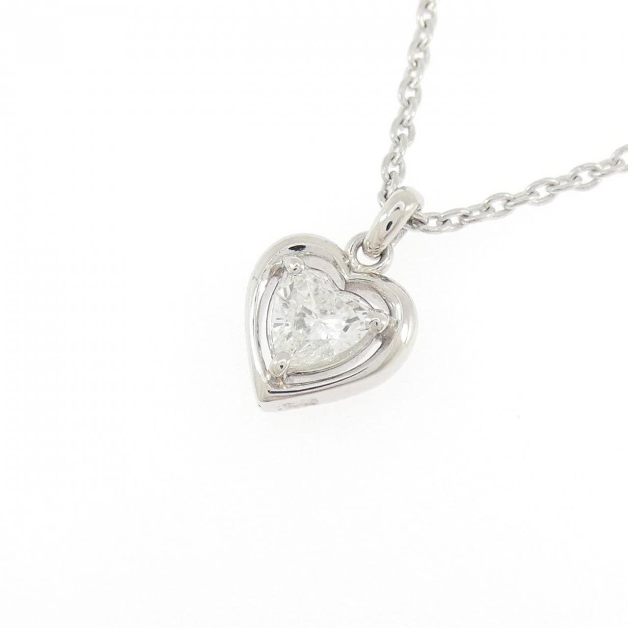PT900 ハート ダイヤモンド ネックレス 0.27CT