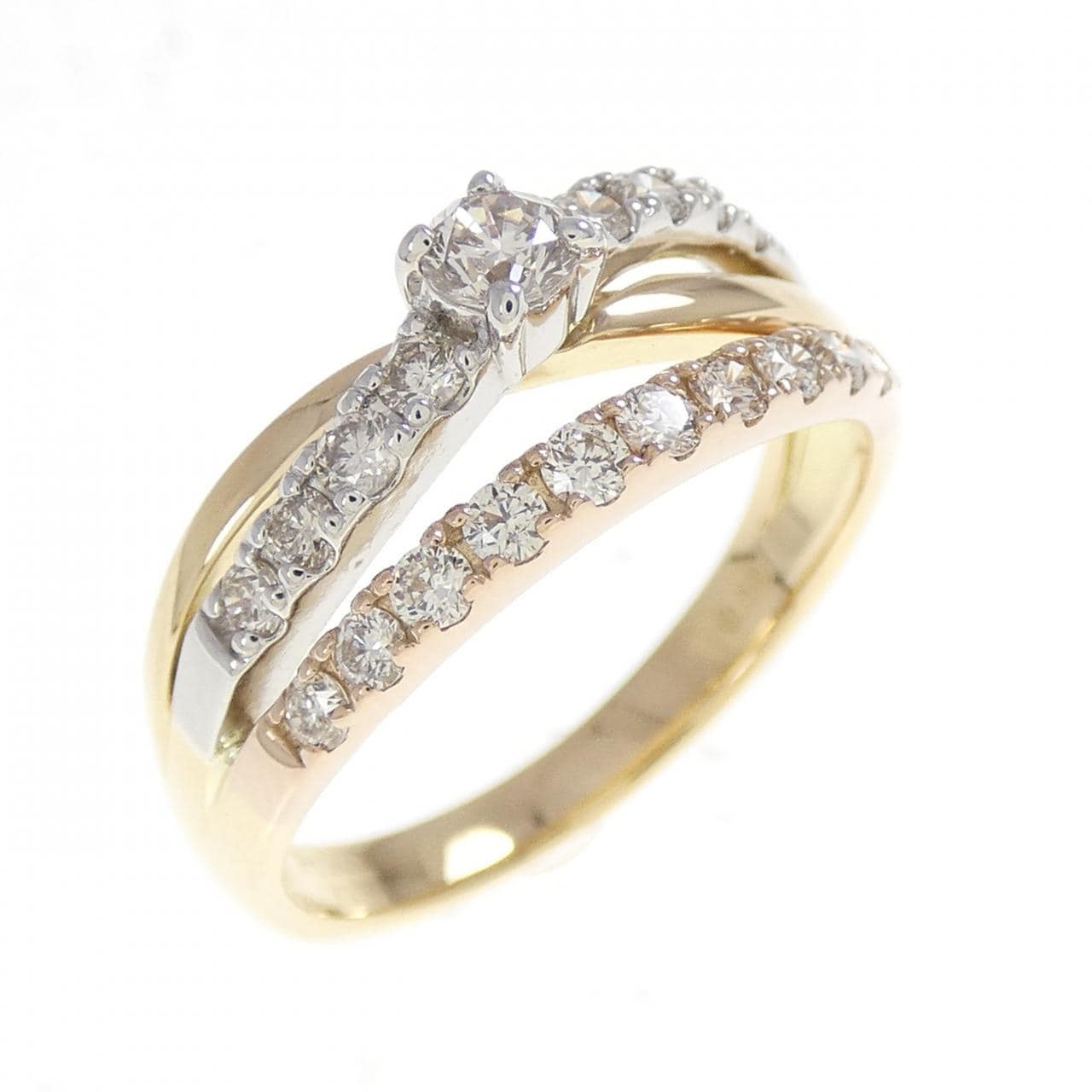 K18YG/K18PG/PT900 ダイヤモンド リング 0.50CT