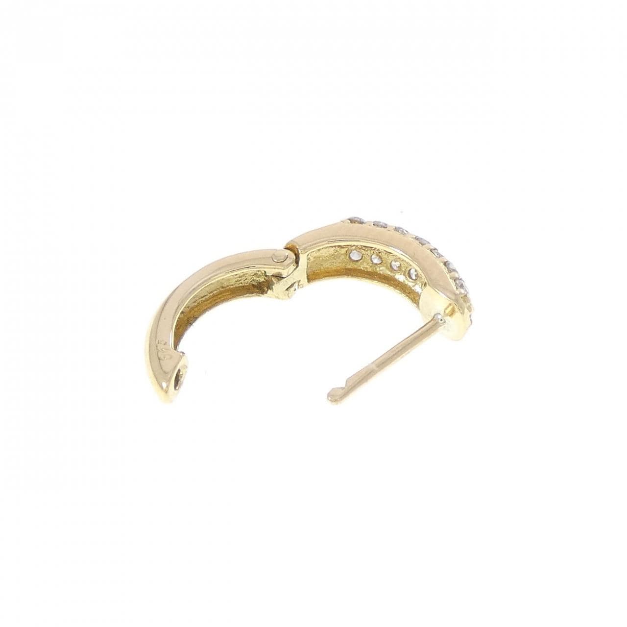 K18YG ダイヤモンド ピアス 0.15CT 片耳