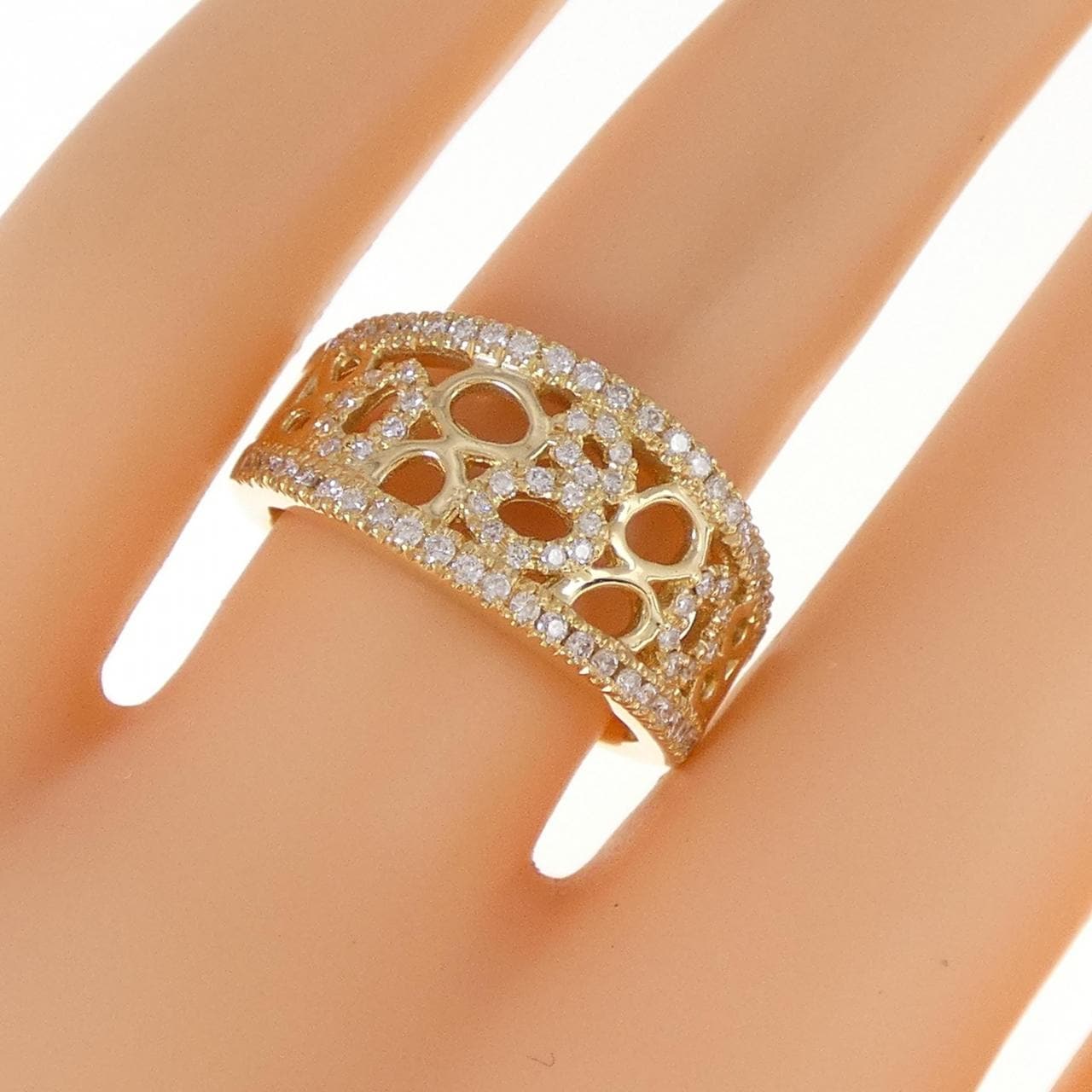 K18YG ダイヤモンド リング 0.44CT