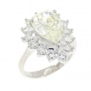 PT900 ダイヤモンド リング 2.126CT VLY SI1 ペアシェイプ