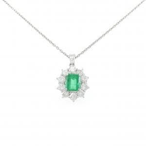 PT900/PT850 エメラルド ネックレス 1.40CT コロンビア産