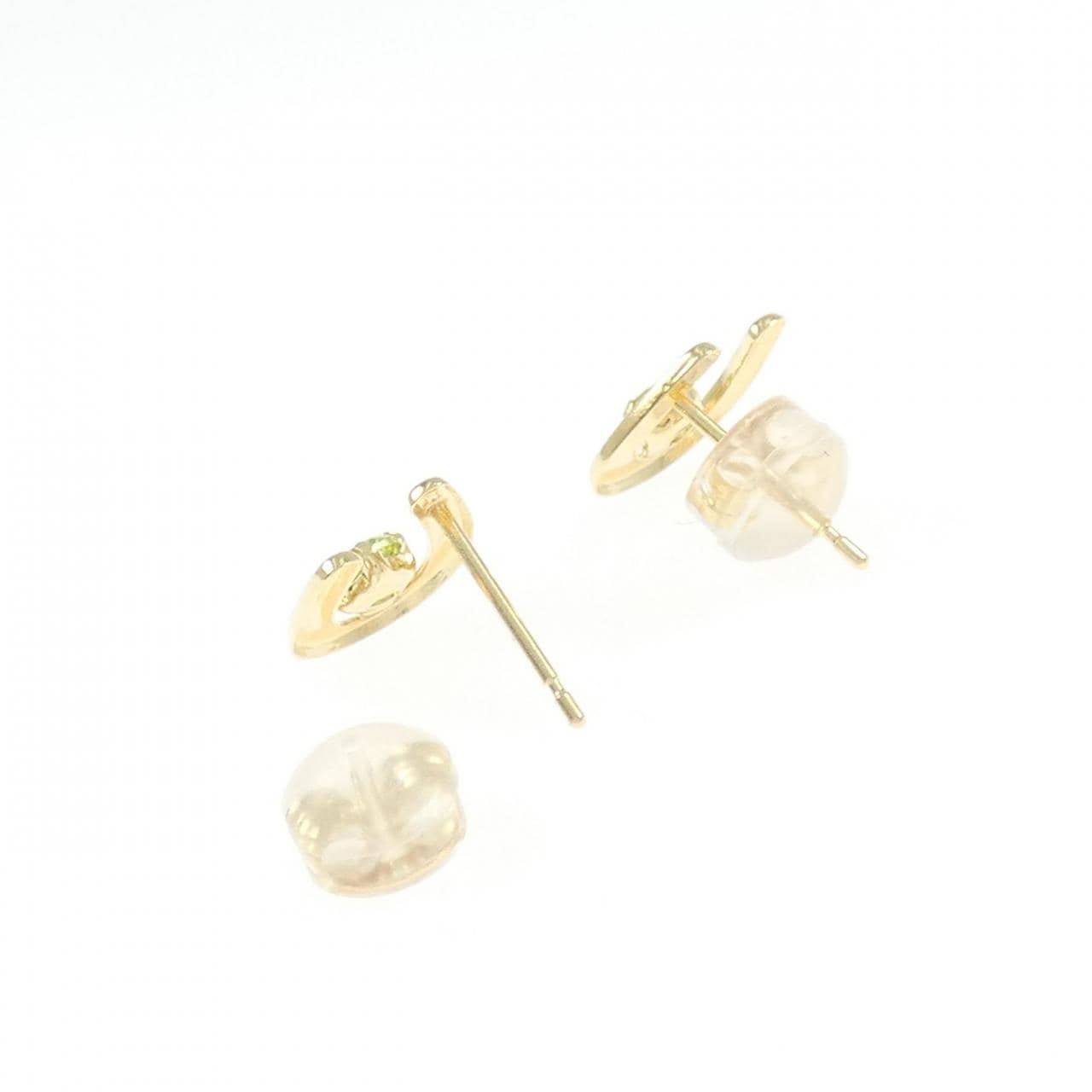 【新品】K18YG ホースシュー ペリドット ピアス