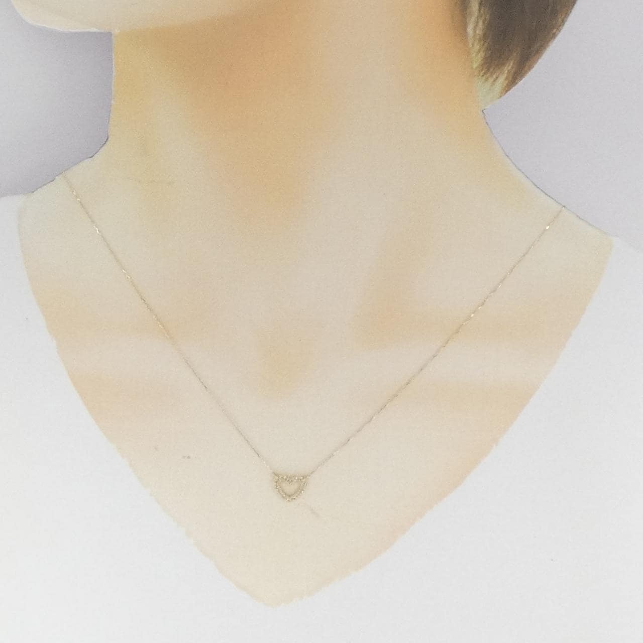 【新品】K10YG ハート ダイヤモンド ネックレス 0.10CT