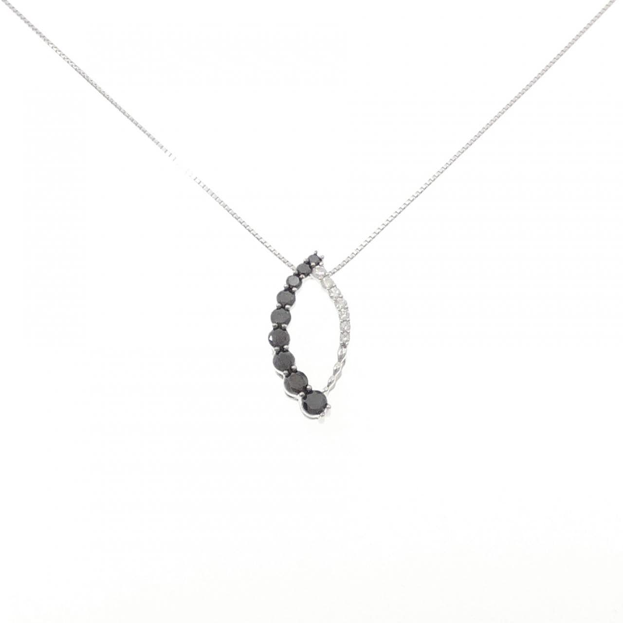 K18WG ダイヤモンド ネックレス 0.15CT