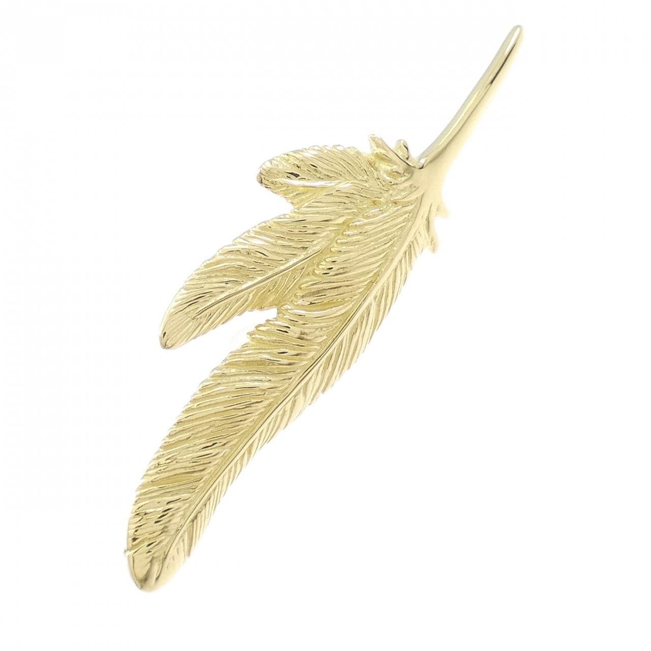 K18YG リーフ ブローチ