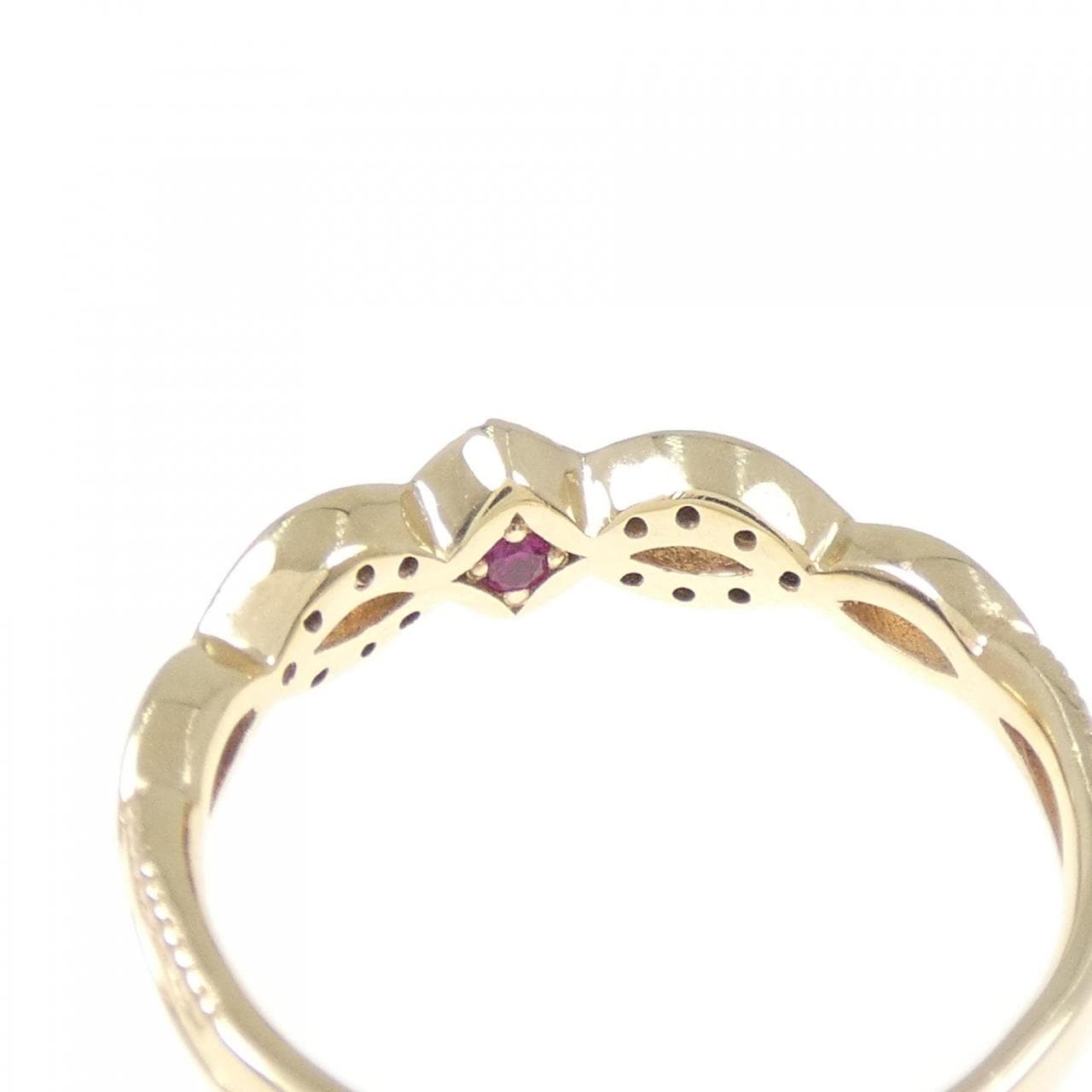 K10YG ダイヤモンド リング 0.11CT