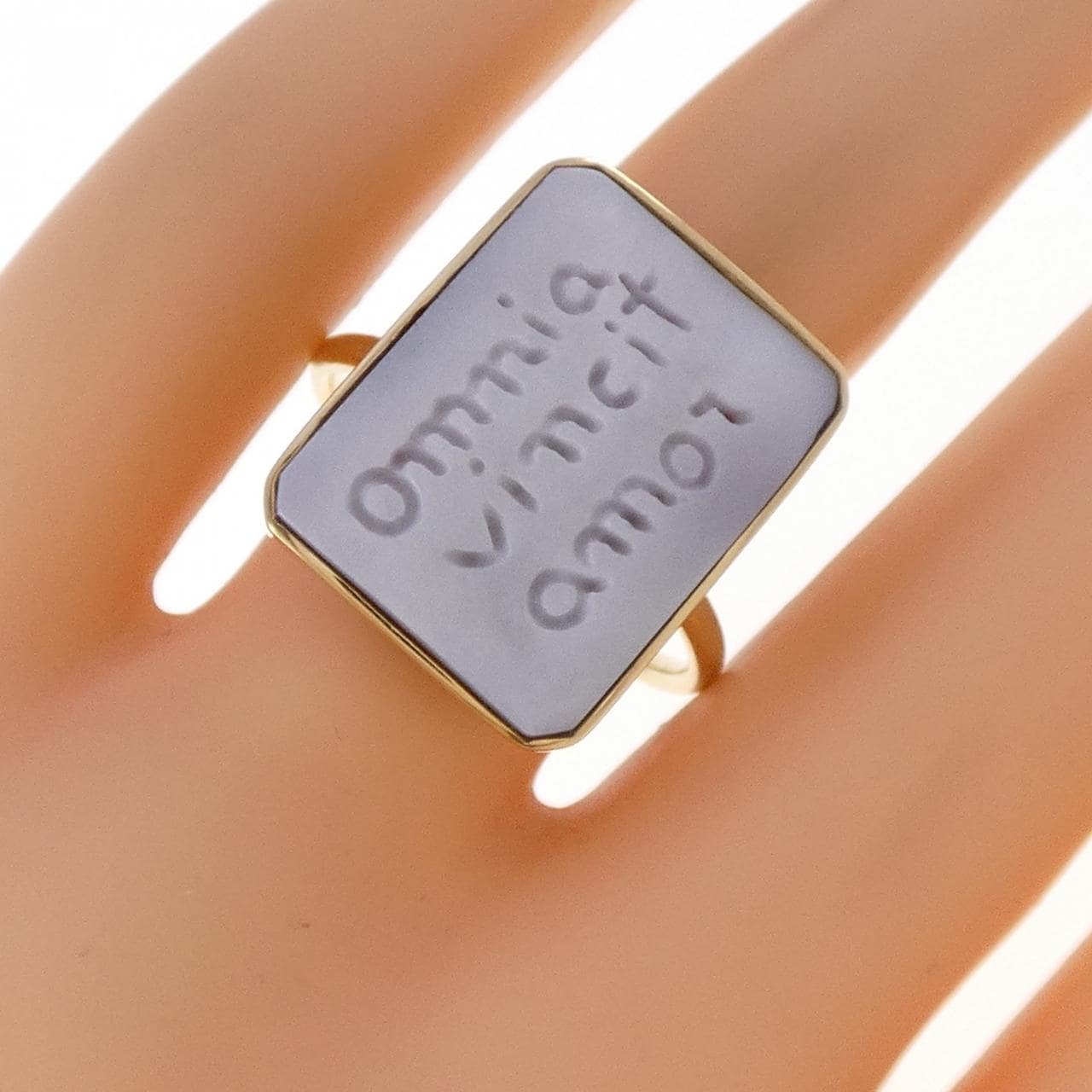 K18YG シェルカメオ リング