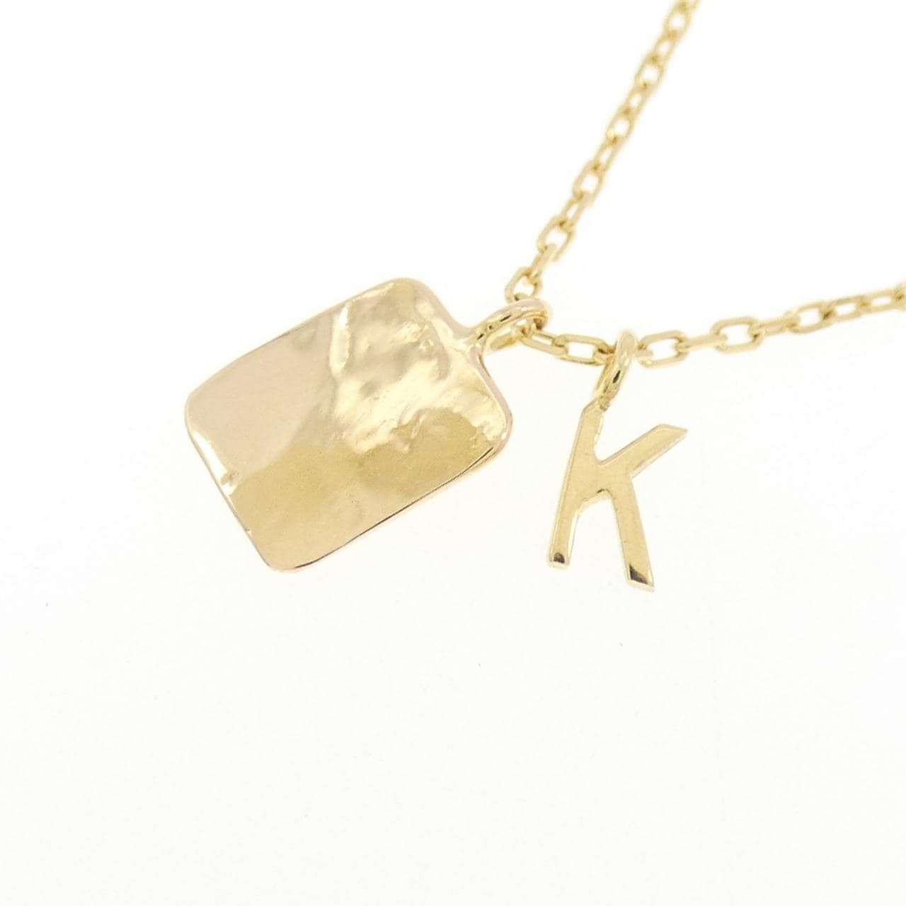 K18YG イニシャルK ネックレス