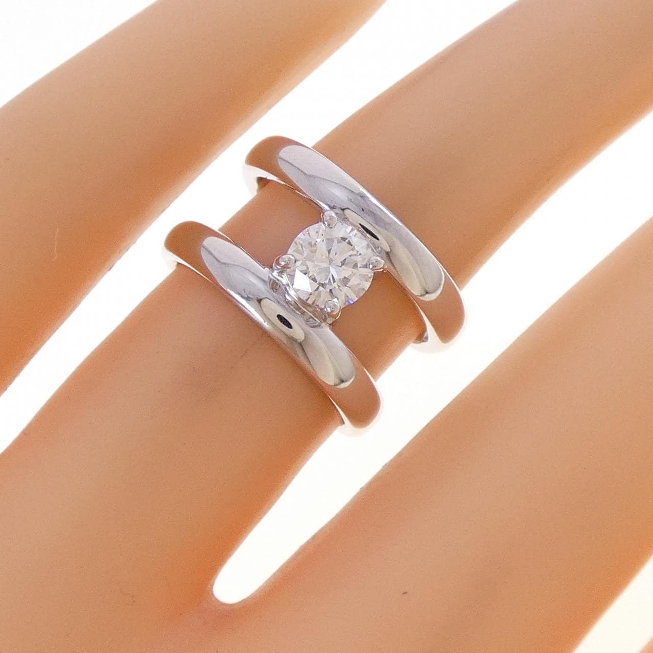 K18WG ダイヤモンド リング 0.537CT
