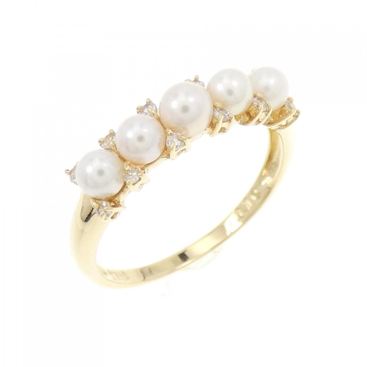 K18YG freshwater pearl ring