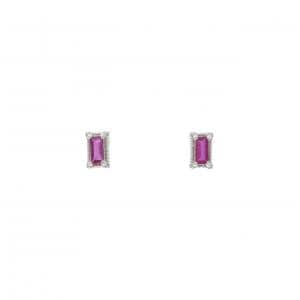 K18WG ルビー ピアス 0.20CT