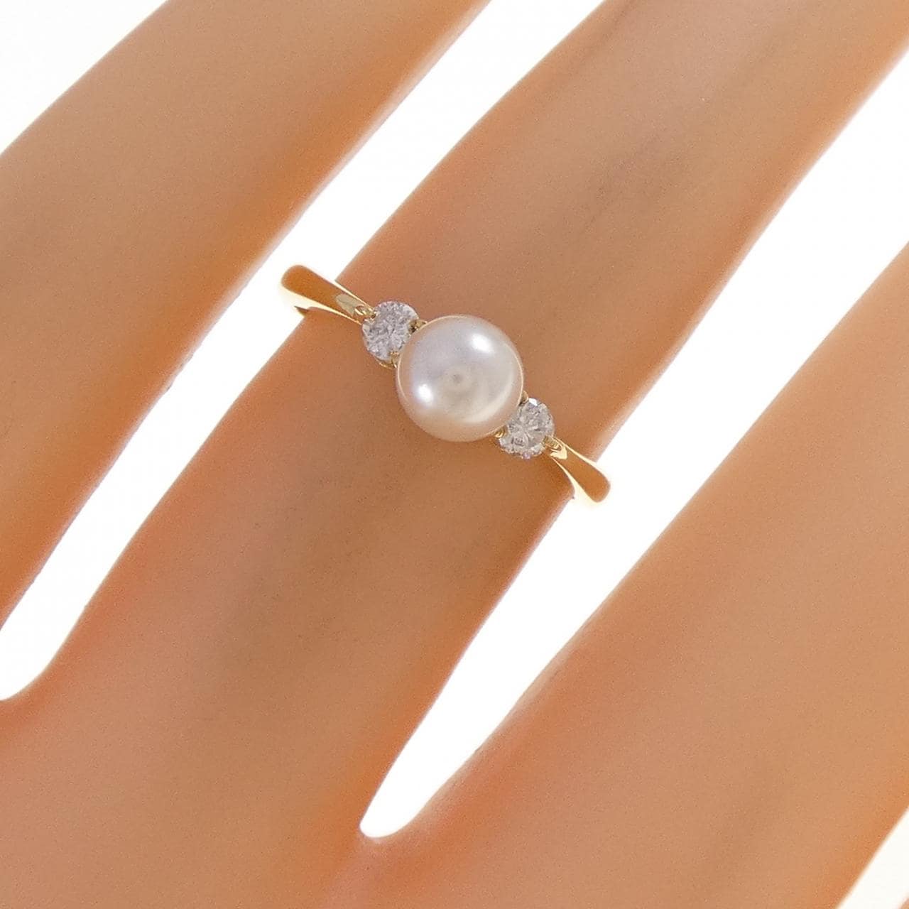 K18YG アコヤパール リング 4.9mm